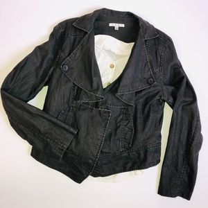 CAbi Black Waxed Moto Jacket | Size L